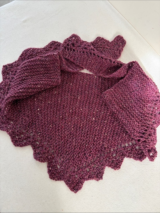 Handmade Accessories - Hand-Knit Maroon Women's scarf
